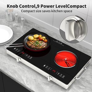 顶级家用电电磁炉热板红外电磁炉炉灶高质量3500W 2燃烧器炉 - Product Image 5