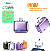 Saihunt 140W Pengisi Daya Ponsel Pengisian Cepat dengan Fitur Mati Otomatis, Aksesori Elektronik OEM untuk Android IOS