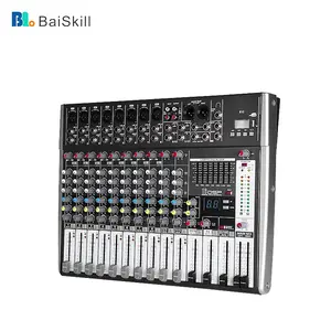 BaiSKill-E12 DSP chuyên nghiệp chip Mixer 12 kênh hỗ trợ USB máy tính kết nối âm thanh mixer DJ cho Đảng