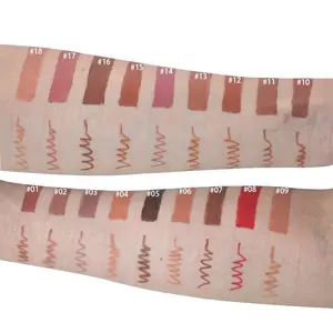 Oem 20 Colors Matte Lipstick Liner Long Lasting Private Label Lipgloss Lip Pencil For Black Girls