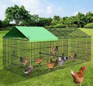 Jaula Plegable y Desmontable <span class=keywords><strong>para</strong></span> Pollos, Patos y <span class=keywords><strong>Conejos</strong></span> con Tela Impermeable <span class=keywords><strong>para</strong></span> la Cría de Aves de Corral al Aire Libre - Product Image 1