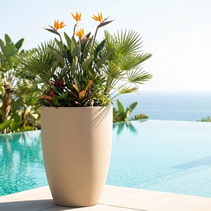Grand pot de fleurs moderne pour plantes d'intérieur et d'extérieur, récipient décoratif pour pépinière, idéal pour les halls de centres commerciaux - Product Image 3