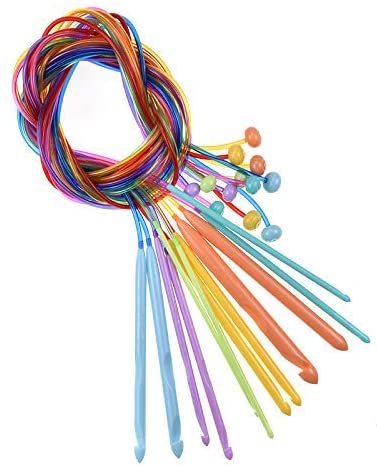 12-Piece Tunisian Afghan Crochet Hook Set With Plastic Cables - Sizes 3.5mm To 12mm For Rug & Blanket Making - View #3