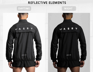 Chaqueta cortavientos para hombre con logotipo personalizado con cremallera y capucha Colocación del logotipo frontal con cuello levantado de talla grande europea y americana - Product Image 3