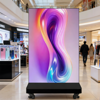 Écran LED intelligent pliable de haute qualité, mobile et contrôlable via téléphone portable, écran d'affichage numérique LED publicitaire
