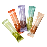 Sachet en plastique vide personnalisé pour poudre de boisson énergétique, poudre de supplément, poudre d'herbes, électrolyte, 10g 5g 2g