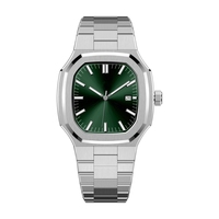 Montre pour homme de style minimaliste classique, prix d'usine, logo personnalisé, boîtier de 40 mm, acier inoxydable 316L, montre carrée ultra-fine pour homme