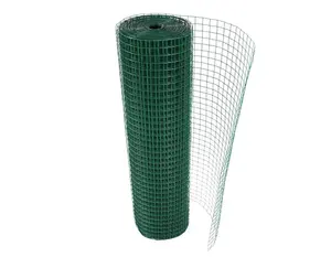high quality rust proof pvc coated green galvanized welded wire mesh fence for sale