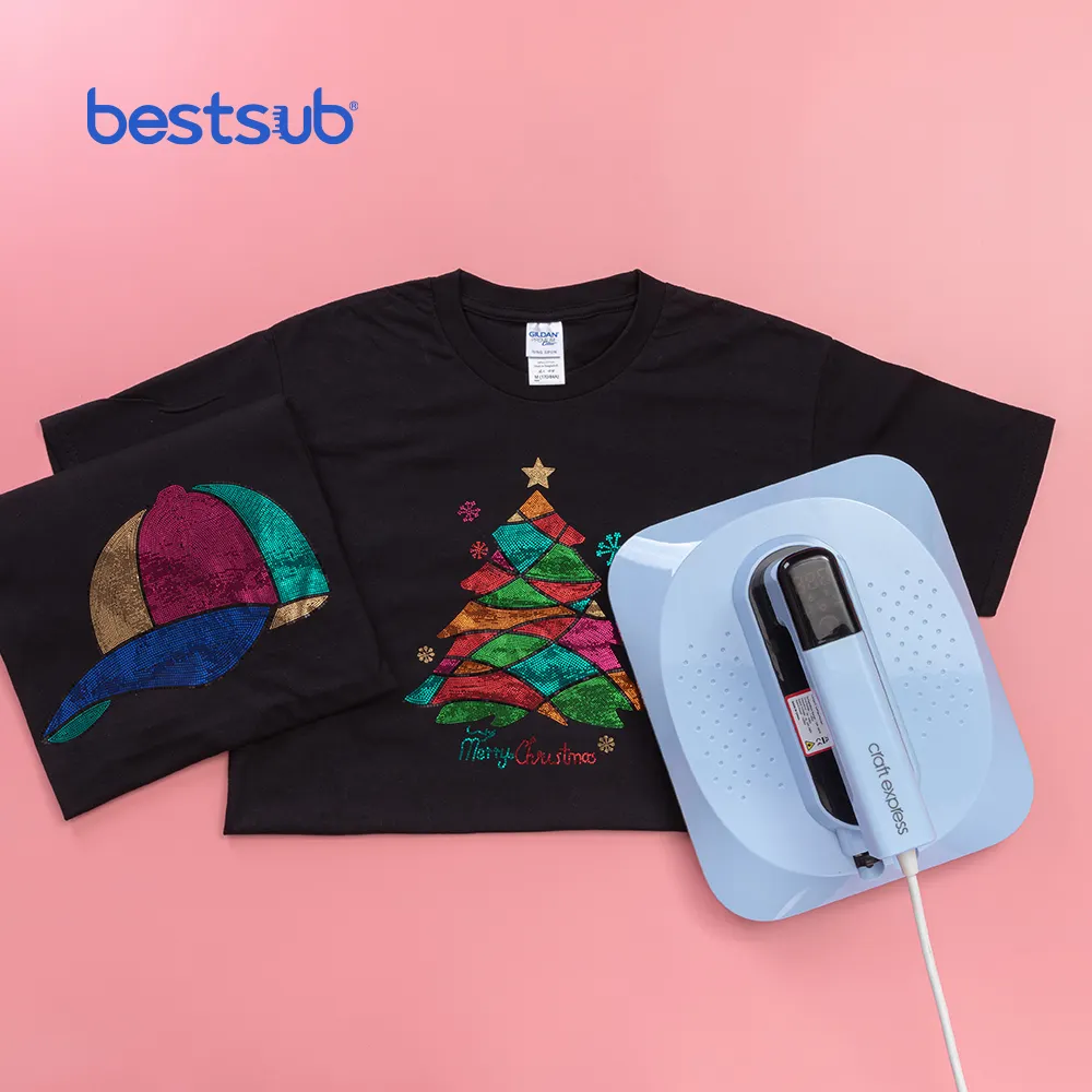 Bestsub artesanato expresso subolmação camiseta máscara facial avião produtos pequenos impressora de calor portátil