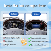 Pour Benz (3.4+7+3.4 pouces) ML/GL (12-15) Benz G (13-18) Benz GLE (15-19) Benz GLS (16-19), écran LCD intelligent de 12,3 pouces sans LDW ni L2