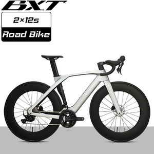 Vélo Route <span class=keywords><strong>Carbone</strong></span> BXT-145 – Aéro 2×12 Vitesses, Shimano 105 R7120, Freins à Disque Hydrauliques, Cadre Full <span class=keywords><strong>Carbone</strong></span> - Product Image 2