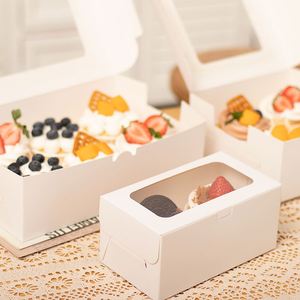 Wholesale Custom Dessert Tart Packing Box with Transparent Windows Cupcake Packing Box - Product Image 2