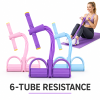 Cordes de Résistance Élastiques à 6 Tubes en TPE pour Exercices de Tonification des Bras et du Haut du Corps avec Emballage Personnalisé