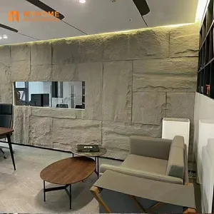 1200*600*50mm Outdoor Wall Cladding Exterior Artificial Faux Pu Stone Wall Panels