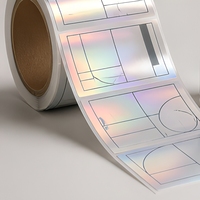 Étiquettes personnalisées pour petites bouteilles en PET holographiques, style occidental, design original