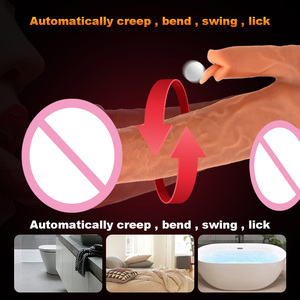360-degree dönen yapay penis dil yalama yapay penis kadın tam otomatik teleskopik isıtma yapay penis mastürbasyon eğlenceli seks oyuncakları - Product Image 5