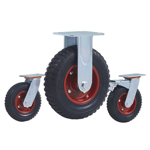 Carga alta 270-480kgs Industrial Giratória Preto-vermelho Borracha 4 5 <span class=keywords><strong>6</strong></span> 8 Polegadas Médio-Pesado Roda <span class=keywords><strong>Caster</strong></span> - Product Image 6