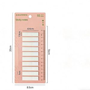 Multiple Colors Assorted Series <b>Sticky</b> Index Tabs Ruler Adhesive Page Markers Office School Stationery Document - Product Image 6