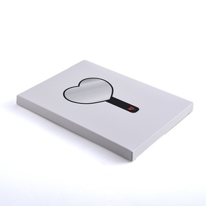 Custom Heart Shape Black ABS <b>Plastic</b> Silkscreen Printing <b>Mirror</b> with Handle - Product Image 6