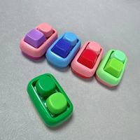 Double-layer Bottom Shell Macaron-colored Decompression Keychain