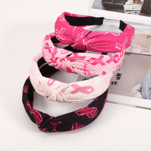 Diademas Twinfree para el cáncer de mama, <span class=keywords><strong>cinta</strong></span> rosa, Aro para el <span class=keywords><strong>pelo</strong></span> anudado ancho, Entrenamiento para mujeres, deportes, Yoga, correr, <span class=keywords><strong>tenis</strong></span>, HYC631-7 - Product Image 3