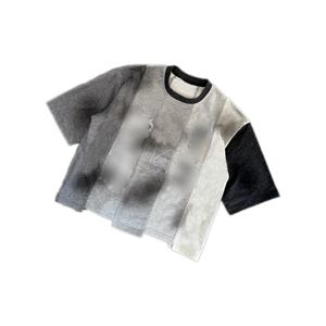 T-shirt allentata da uomo con Splicing Street Style LOGO personalizzabile <span class=keywords><strong>vecchio</strong></span> stile personalità - Product Image 1