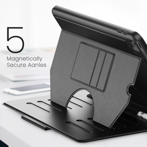Étui à double support magnétique pour tablette avec fente pour carte et stylo pour <span class=keywords><strong>iPad</strong></span> <span class=keywords><strong>Air</strong></span> 10.9 2024 Étui en cuir intelligent trois en un - Product Image 3