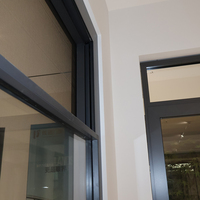 Ventana de Seguridad Eléctrica de Vista Amplia Personalizada, Ventana de Vidrio de Aleación de Aluminio, Ventana Corredera Vertical Residencial con Control Remoto