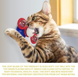 Multifunctioneel Kattenspeeltje Plezier Windmolen Interactieve Draaitafel Interactief Krassen Kietelen Zuignap Kattenkruid Speelgoed Kat Draaitafel Speelgoed - Product Image 4