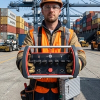 hydraulique joystick vanne directionnelle 4 leviers camion grue radio kits de télécommande intelligents