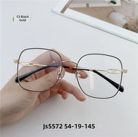 Gafas Ópticas de Nuevo Estilo para Mujer, Diseño Poligonal Punk de Moda, Montura Completa Metálica, Lentes de PC, Monturas Delgadas que Favorecen el Rostro