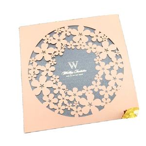 Inviti di Nozze Bestseller, Biglietti Pieghevoli con Taglio Laser a Fiore, Romantici Biglietti Matrimoniali in Stile Europeo, Carte Artigianali per Matrimonio - Product Image 1