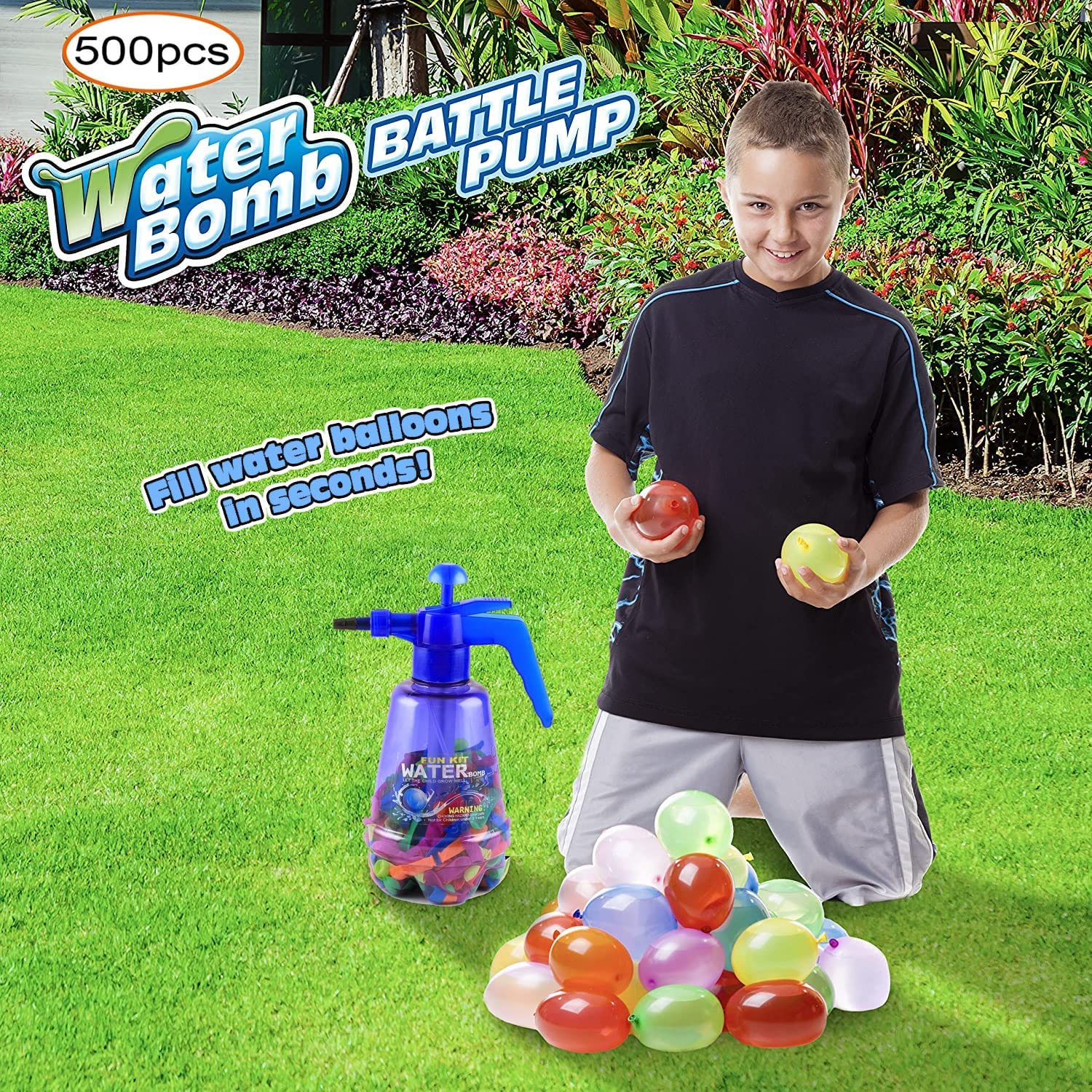 Pompa Ad Aria Multifunzione Per Palloncini E Gonfiabili - 600W, Leggera, Con 6 Ugelli - Foto 2