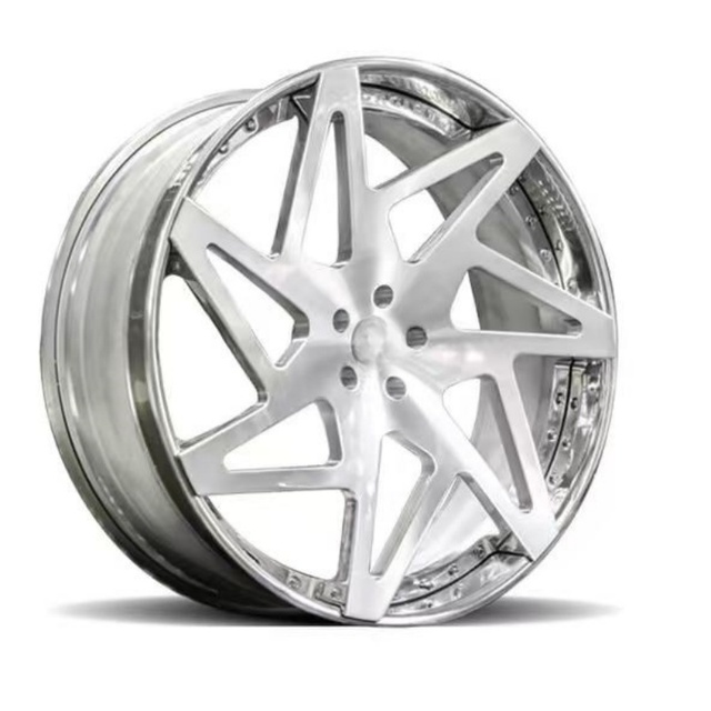 New Forged Aluminium Alloy Concave Design 5 X 1143 2-Piece 3-Piece Luxury 24 26 Inch Chrome Brushed Wheels with 5 Year Warranty