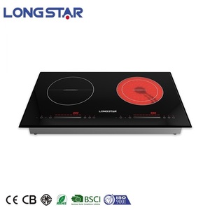 Precio al por Mayor, Placa de Inducción Eléctrica Doble de Metal, 4000W, <span class=keywords><strong>2</strong></span> Hornillas, para Hotpot, Instalación en Encimera, Hogar y Hotel - Product Image 1