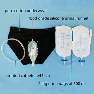 External <strong>Male</strong> Urine Drainage Bag with <strong>Catheter</strong> and Men's Underwear Urine Bag for Man Urine Collection Bag Set - Product Image 2