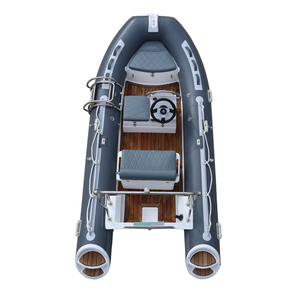 Yate Deportivo de Lujo de 12.8 pies al Mejor Precio al por Mayor, Bote Rígido con Casco de Fibra de Vidrio, Motor Fuera de Borda, Material Hypalon, Consola Central, para Buceo - Product Image 3