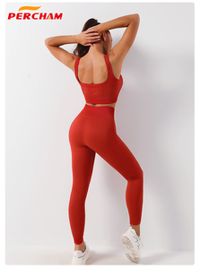 Conjunto Deportivo de Yoga sin Costuras Personalizado de Fábrica para Mujer, Ropa Deportiva de Secado Rápido, Bra Deportivo y Leggings Ajustados para Fitness y <span class=keywords><strong>Running</strong></span> - Product Image 6