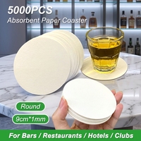 Lot de 5000 sous-verres ronds vierges en carton, antidérapants et absorbants, pour bière et café, pour restaurants, bars et pubs