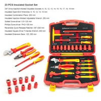 Kit d'outils portables isolés de 23 pièces pour l'entretien des batteries et des stations de recharge de véhicules électriques