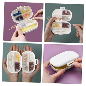 Caja de Almacenamiento de Medicamentos Portátil Multifuncional Mini de PP, Sellada, a Prueba de Humedad, para Viajes, Caja de Subempaque para Tabletas - Product Image 6