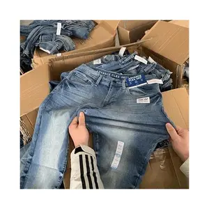 Calça jeans skinny rasgada masculina, surplus de estoque