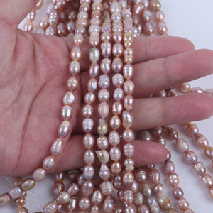 Perles d'eau douce naturelles violettes en gros, 18 cm, 5-6/6-7 mm, en forme de fil, perles en vrac pour la fabrication de bijoux DIY - Product Image 4
