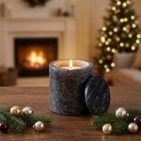 Porte-bougies parfumés vides en marbre effet luxe faits à la main pour la décoration de la maison
