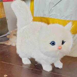 Gerçekçi peluş kedi sevimli simülasyon çocuk oyuncakları el yapımı kürklü kedi unhome ev dekor kedi peluş oyuncaklar