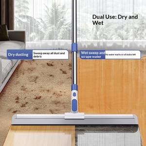 <span class=keywords><strong>Balai</strong></span> <span class=keywords><strong>magique</strong></span> avec outil en caoutchouc souple et manche en plastique pour balayer les sols, nettoyer les toilettes, raclette à eau pour salle de bain - Product Image 2