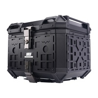 Boîte à bagages arrière pour moto en alliage d'aluminium 45L, style pliable, nouvelle génération, à dégagement rapide, étanche, anti-collision, pour les trajets quotidiens, fabriquée au Guangdong
