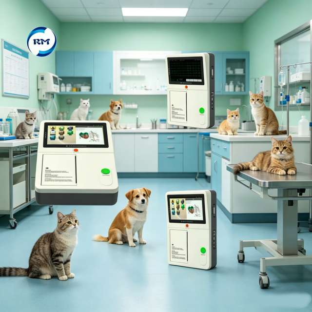 Portable Veterinary Use ECG Machine 3 Channel ECG Medical EKG Cardiac Machine 12 Leads Electrocardiograph with Touch Screen