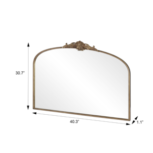 Arched Gold <b>Mirror</b> 40x30 Full Metal Frame Baroque Traditional Ornate Wall <b>Mirror</b> - Product Image 6