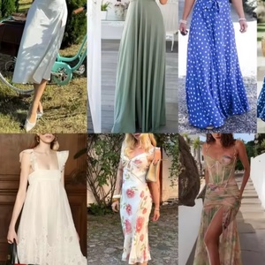 Vestido Midi Plisado con Volantes y Encaje para Mujer, Estilo Túnica Romana sin Tirantes, Casual, Sostenible, Antiarrugas, con Cuello Cuadrado y Corte Imperio para Verano - Product Image 5